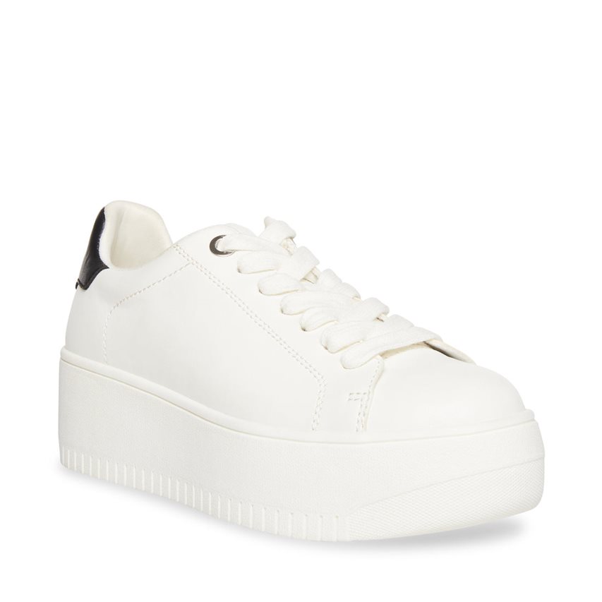 White Steve Madden Rockaway Women's Platform Shoes | PH 3725JWM